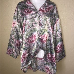 The lingerie collection silk pj shirt size Large